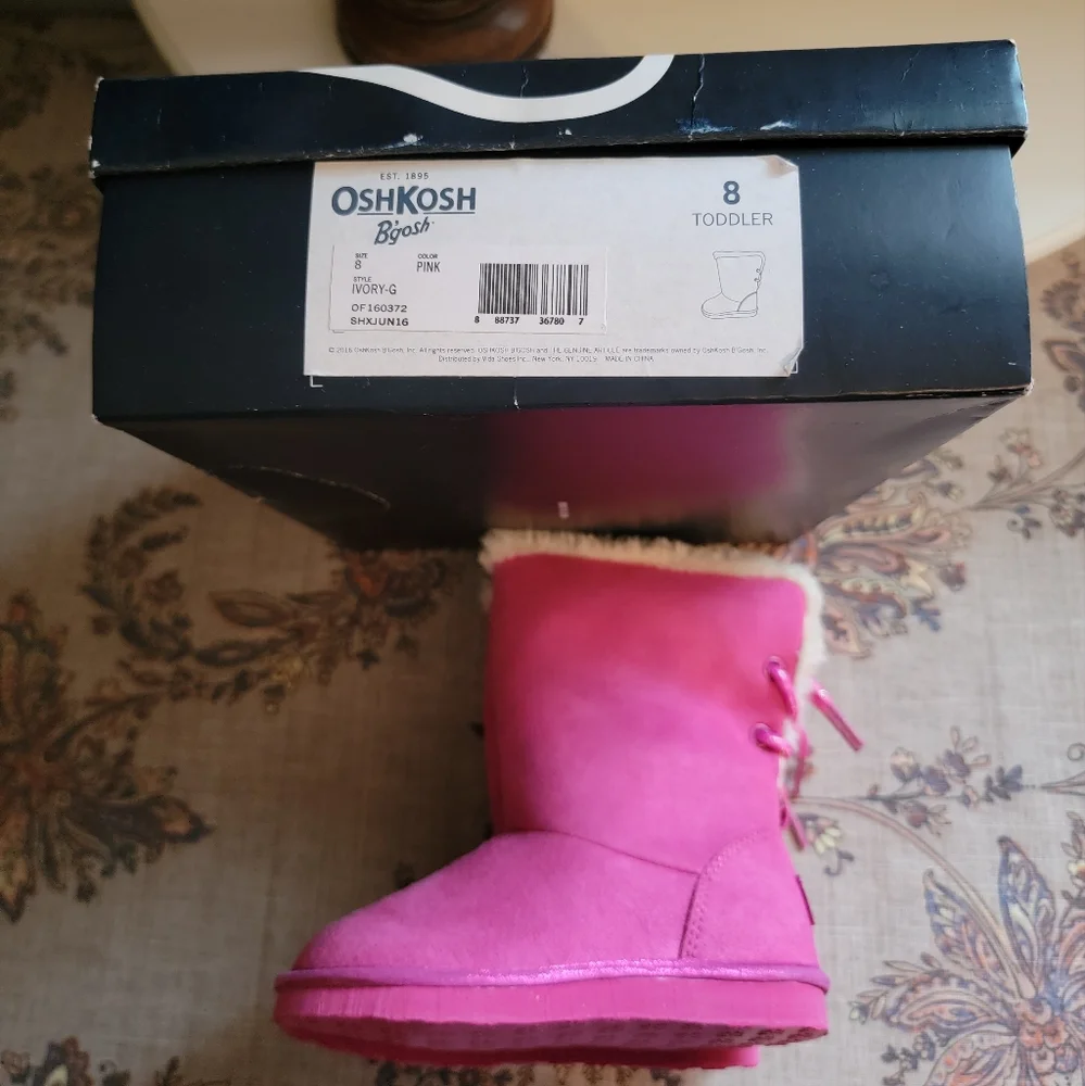 CLEARANCE ~ Last Call        OshKosh B'Gosh Hot Pink Furry Toddler Boots